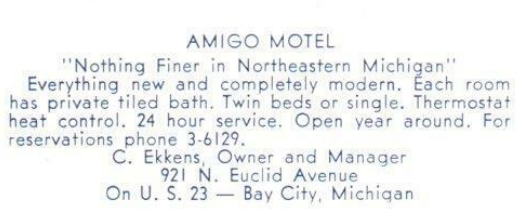 Amigo Motel - Old Postcard